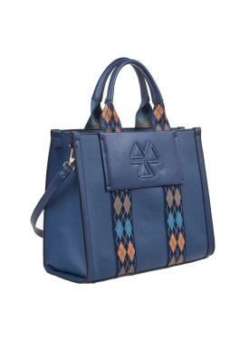Τσάντα καρπού- Χιαστί  VERDE FASHION 16-7024 blue