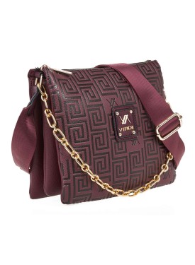 Τσάντα Χιαστί VERDE FASHION 16-7090 burgundy