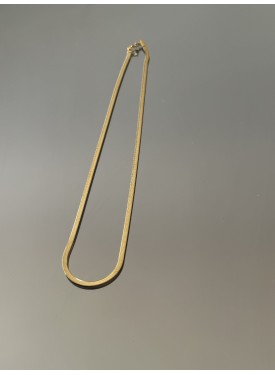 Ατσάλινο Κολιέ gold snake chain 32-108