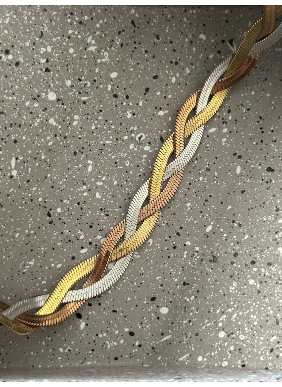 Ατσάλινο Κολιέ 3 colours snake chain 32-110