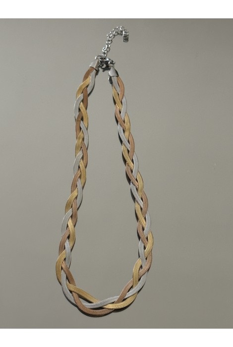 Ατσάλινο Κολιέ 3 colours snake chain 32-110