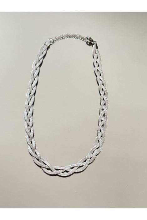 Ατσάλινο Κολιέ silver snake chain 32-111