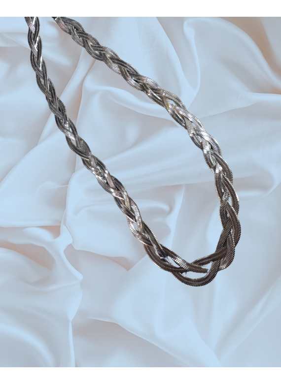 Ατσάλινο Κολιέ silver snake chain 32-111