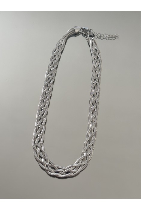 Ατσάλινο Κολιέ silver snake chain 32-112