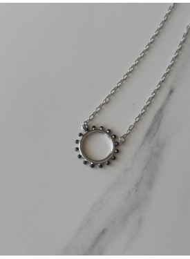 Stainless steel necklace 32-124 black