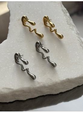 stainless steel earrings 33-180 gold