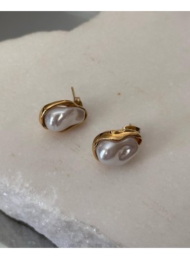 stainless steel earrings 33-181 gold