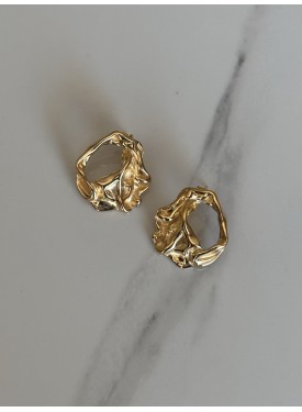 Ατσάλινα σκουλαρίκια  33-203 gold 