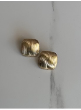 stainless steel clip earrings 33-207 gold