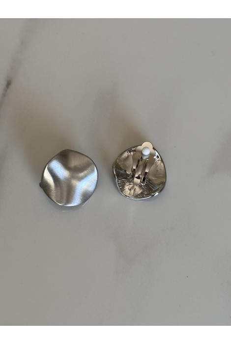 Ατσάλινα σκουλαρίκια κλιπ 33-225 silver