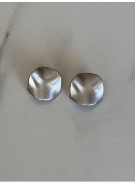stainless steel clip earrings 33-225 silver