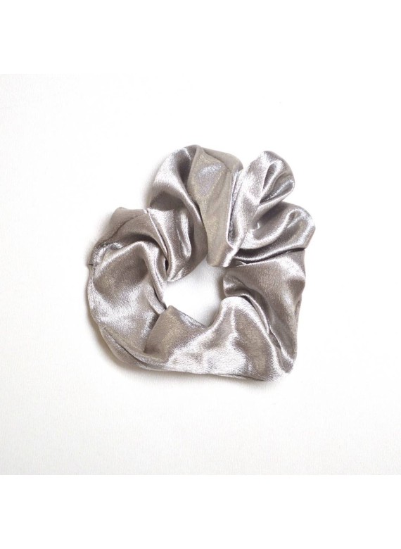 Scrunchie σατέν  34-096 silver