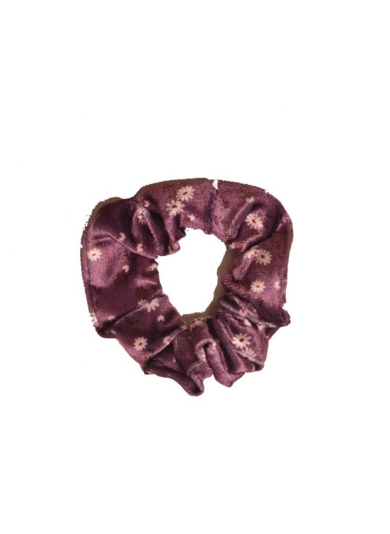 Scrunchie με λουλούδια 34-098  purple