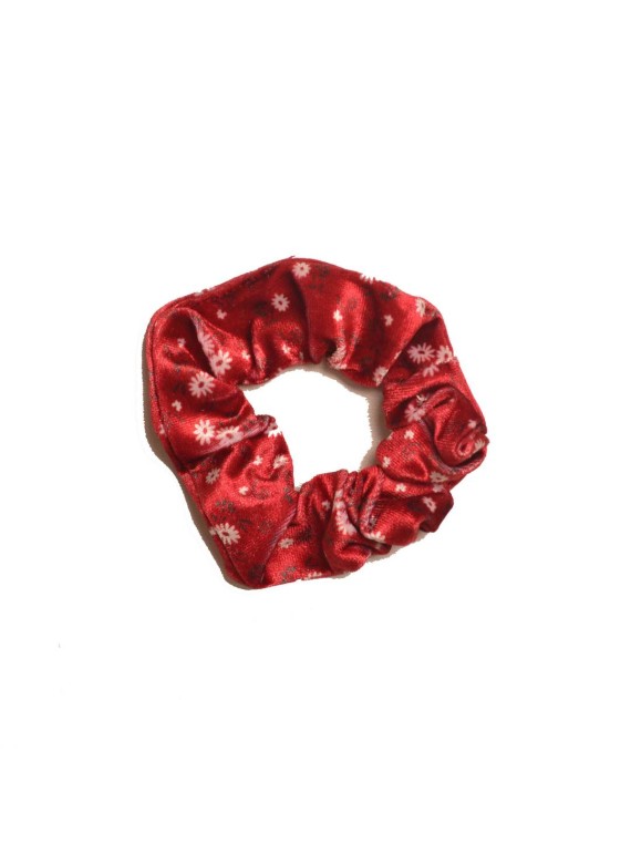 Scrunchie με λουλούδια 34-098 red