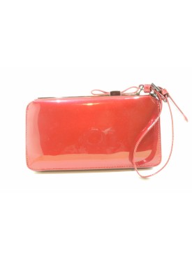 Red wallet in patent leather